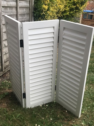 White wooden shutter - white,