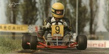 Ayrton Senna Dap Go Kart 4x6 Picture Celebrity Print