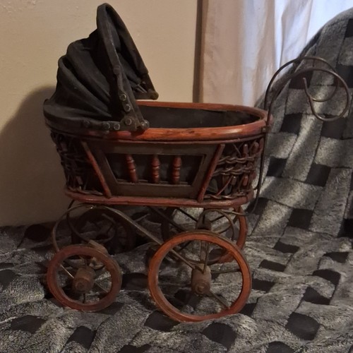 Vintage wicker baby dolls - vintage, pram
