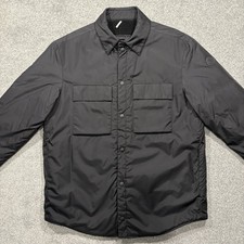 Moncler Cassis Black Shirt Jacket Fleece Lined Size 3 Large 100% Authentic