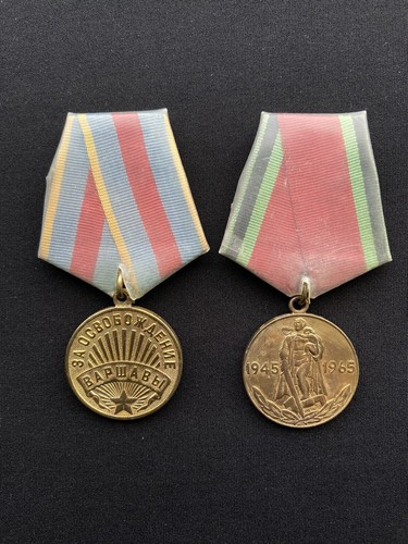 Russian soviet ww2 medal pair - ww2,