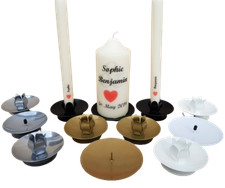 Metal Unity candle holders set