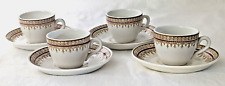 Dunn Bennett & Co. Ltd Burslem 4 vintage Coffee Cups & Saucers