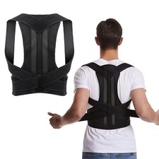 Posture Corrector Back Brace Adjustable Lumbar Shoulder Support Belt Men Women