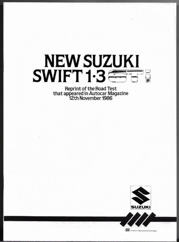Suzuki swift gti road - suzuki, 1.3