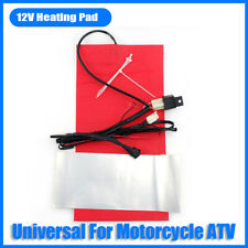 Universal Motorcycle Bike Seat Heater Kit Heated Pad Carbon Fiber Warmer Cover @