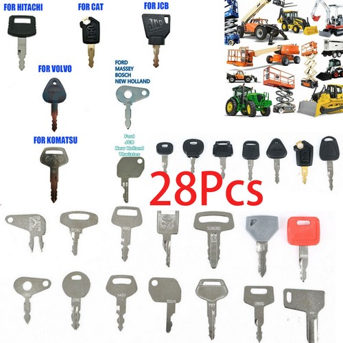 28xplant key set excavator - set,