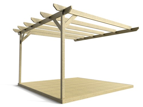 Lean pergola decking kit - pergola,