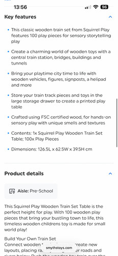 Squirrel play wooden train set