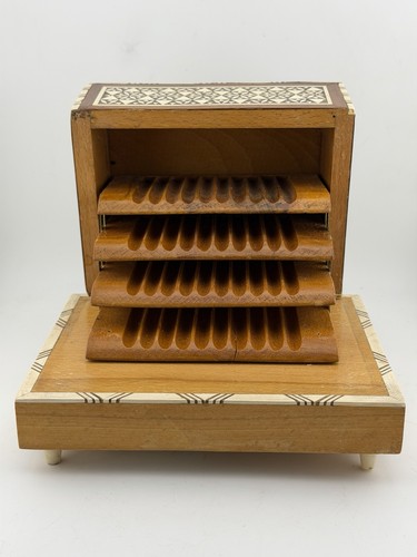 Vintage inlaid wooden - vintage,