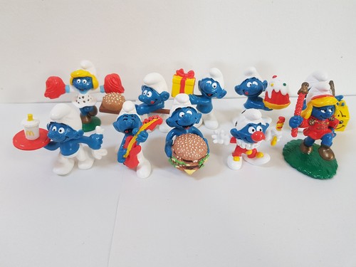 Mcdonalds full set 10 smurfs - -,