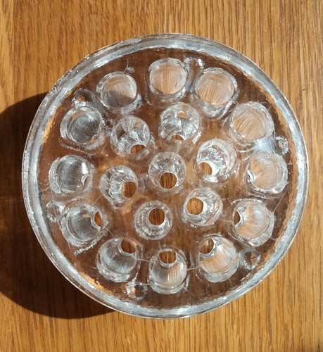 Vintage clear glass hole - 19,