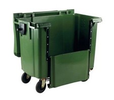 1100 Litre Drop Front Green