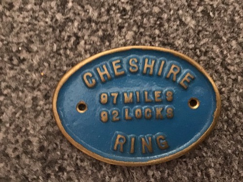 Canal boat plaque cheshire - -,