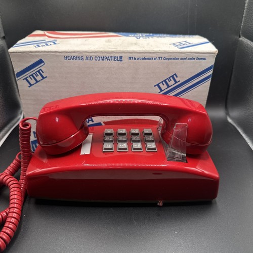 Vintage cortelco red push - vintage,