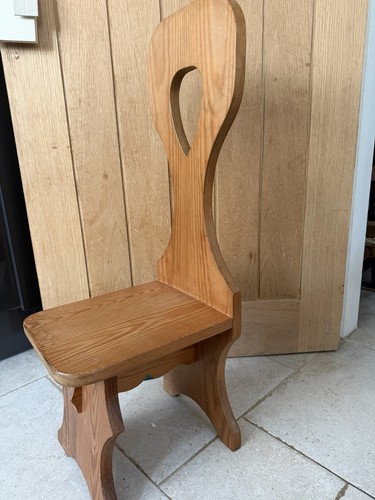 High back wooden farmhouse - wooden,