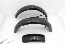 TRIUMPH 3HW 350CC BLACK PAINTED FRONT & REAR FENDER SET /fit for
