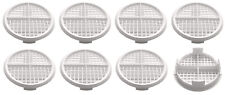 8 x White Plastic 70mm Round Soffit Air Vents, UPVC Push Fit Eaves Disc Fascia