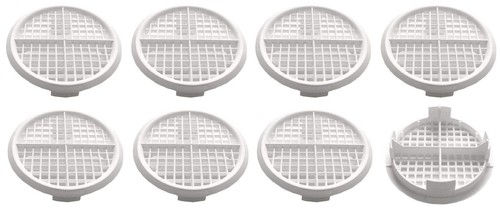 White plastic 70mm round - plastic,