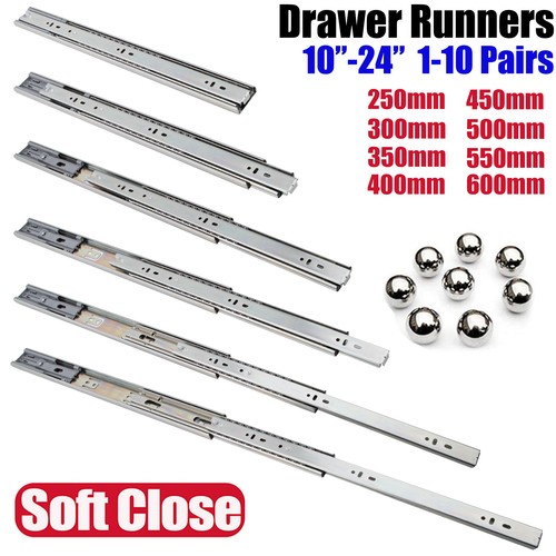Drawer slides soft close - soft, heavy