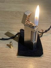 Vintage Dunhill Rollagas Lighter Silver Plated Serviced With Pouch And Adapter
