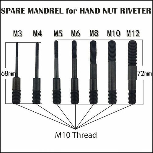 Spare mandrel for hand nut - spare,
