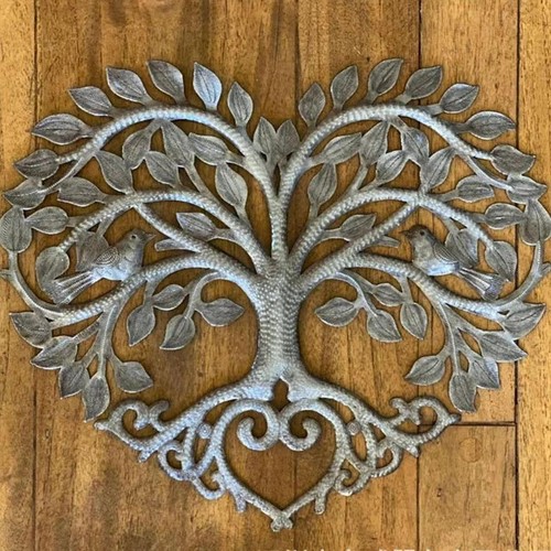 Tree birds metal wall - birds,