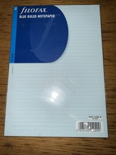 Filofax Blue Ruled Notepaper
