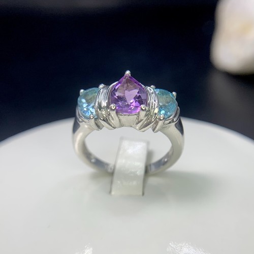 Natural multi stone amethyst - natural, multi-stone