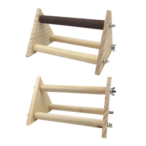 Parrot play wood stand - play,