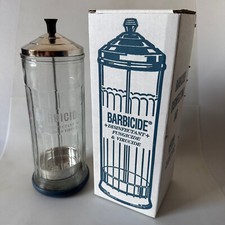 Barbicide Fungicide Virucide Large Disinfectant Clear Glass Jar for Salon Barber