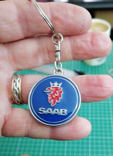 Saab split ring stainless - on,