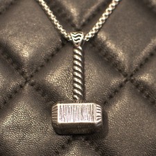 Thor's Hammer Pendant Necklace —Heavy —Fidget —Norse, Nordic & Viking Jewellery