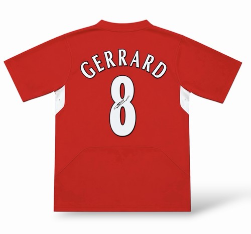 Gerrard signed shirt liverpool - signed,