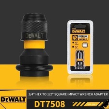 DEWALT DT7508 Impact Wrench to Driver Attachment 1/2" to 1/4" Hex Adaptor"