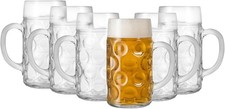 6x German Beer Stein Glass 1L