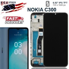 LCD Display Touch Screen Digitizer Assembly Frame For Nokia C300 N155DL TA-1515