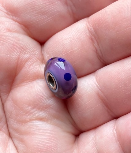Trollbeads purple dot bead - trollbeads,