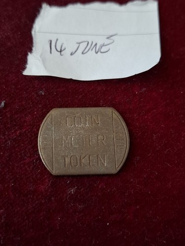 Old coin meter token - old,