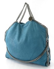 Aut STELLA McCARTNEY Falabella Blue Fabric 2-Way Shoulder Bag Purse #62200