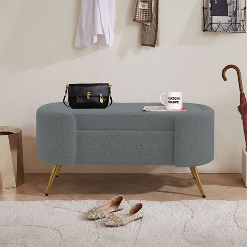 Grey bed bench - bed, stool