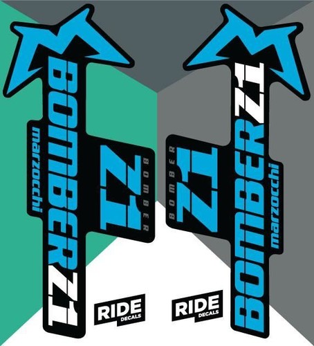 Marzocchi decal kit blue - marzocchi, z1