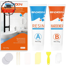 Bath Repair Kit | White Endhokn Enamel, Porcelain, Acrylic, Fiberglass, Ceramic