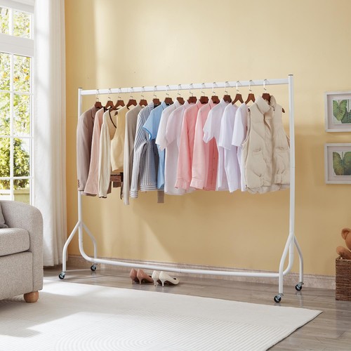 Heavy duty white clothes rail - heavy,