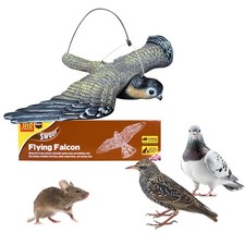 The Big Cheese Flying Falcon Decoy - Realistic Bird Scarer - Wind-Action System 