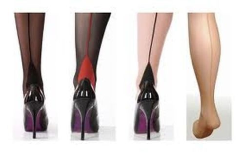 Seamed stockings with cuban - seamed,