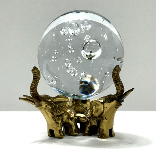 Vtg brass trio elephants - vtg,