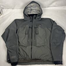 Simms Mens Goretex Wading Jacket Full Zip Hooded Gunmetal Gray Size 2XL