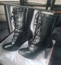 Demonia Steampunk Lace Up Zip