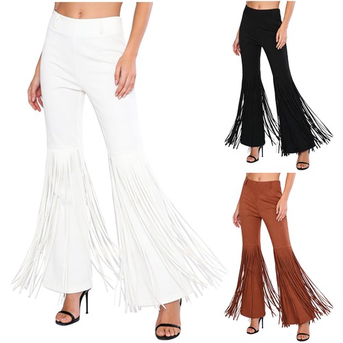 Womens trouser fringed bell - uk,